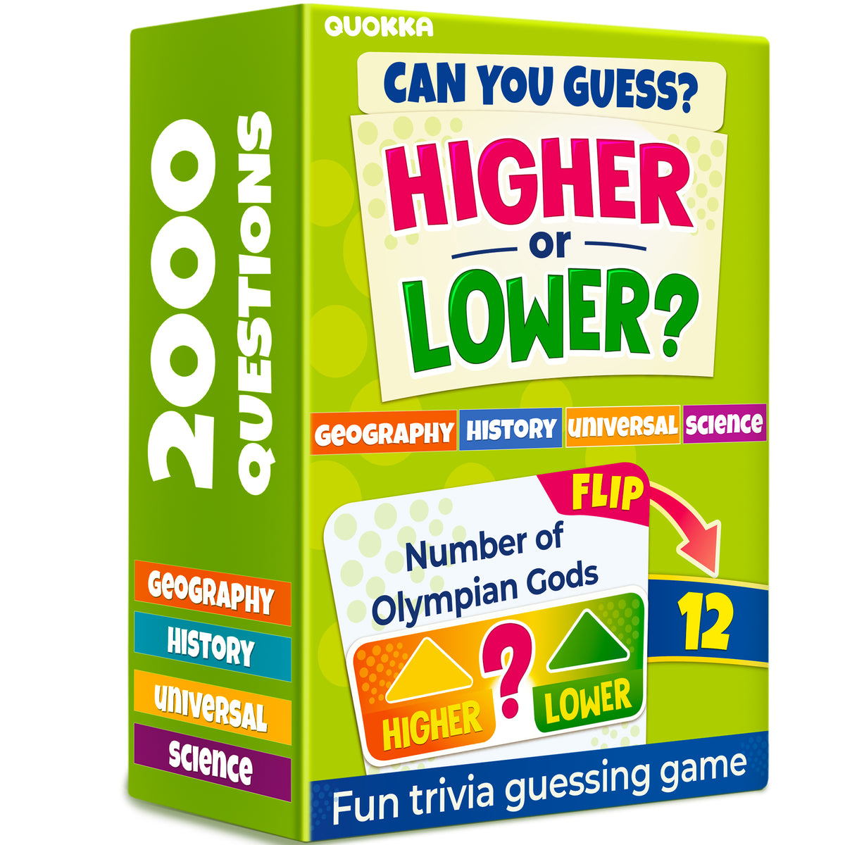 4 Set Board Game Higher or Lower for Family