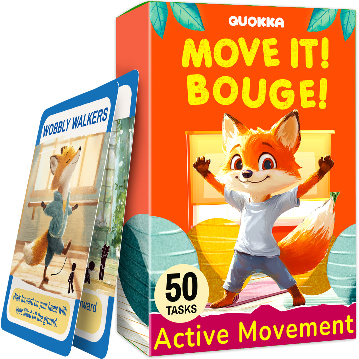 Active Movement Game for Kids – 50 Animal-Themed Exercise Cards