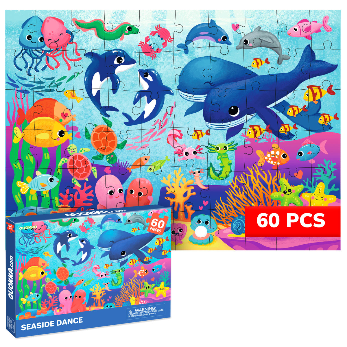 60 Piece Jigsaw Puzzles Ocean Animals