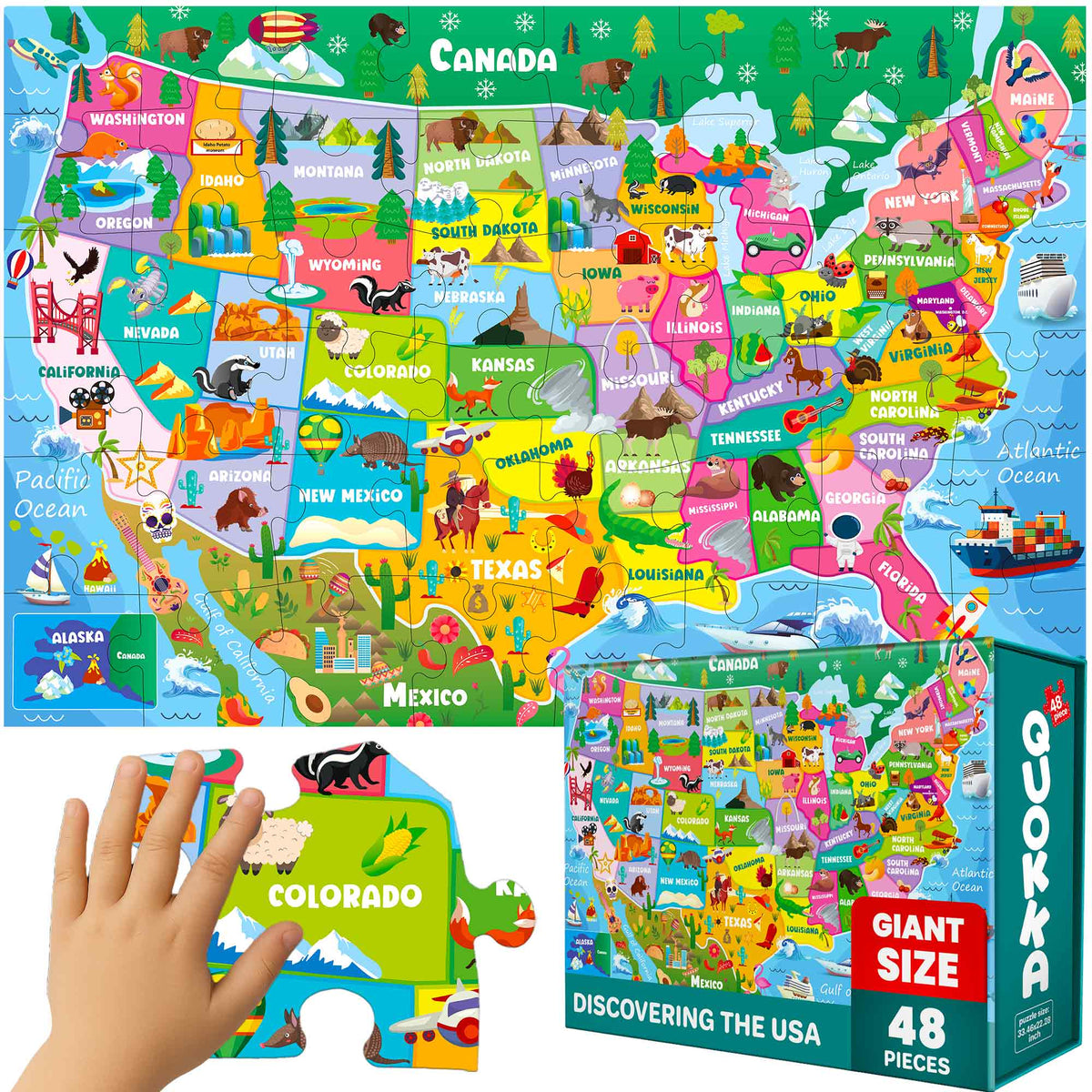Giant Floor Puzzles USA Map