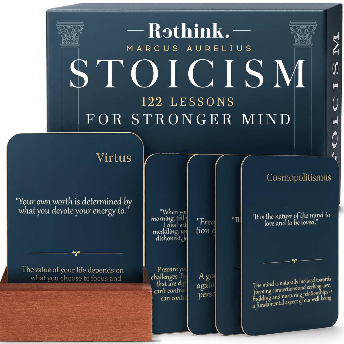Stoicism Cards Marcus Aurelius - 122 Daily Quotes & Exercises