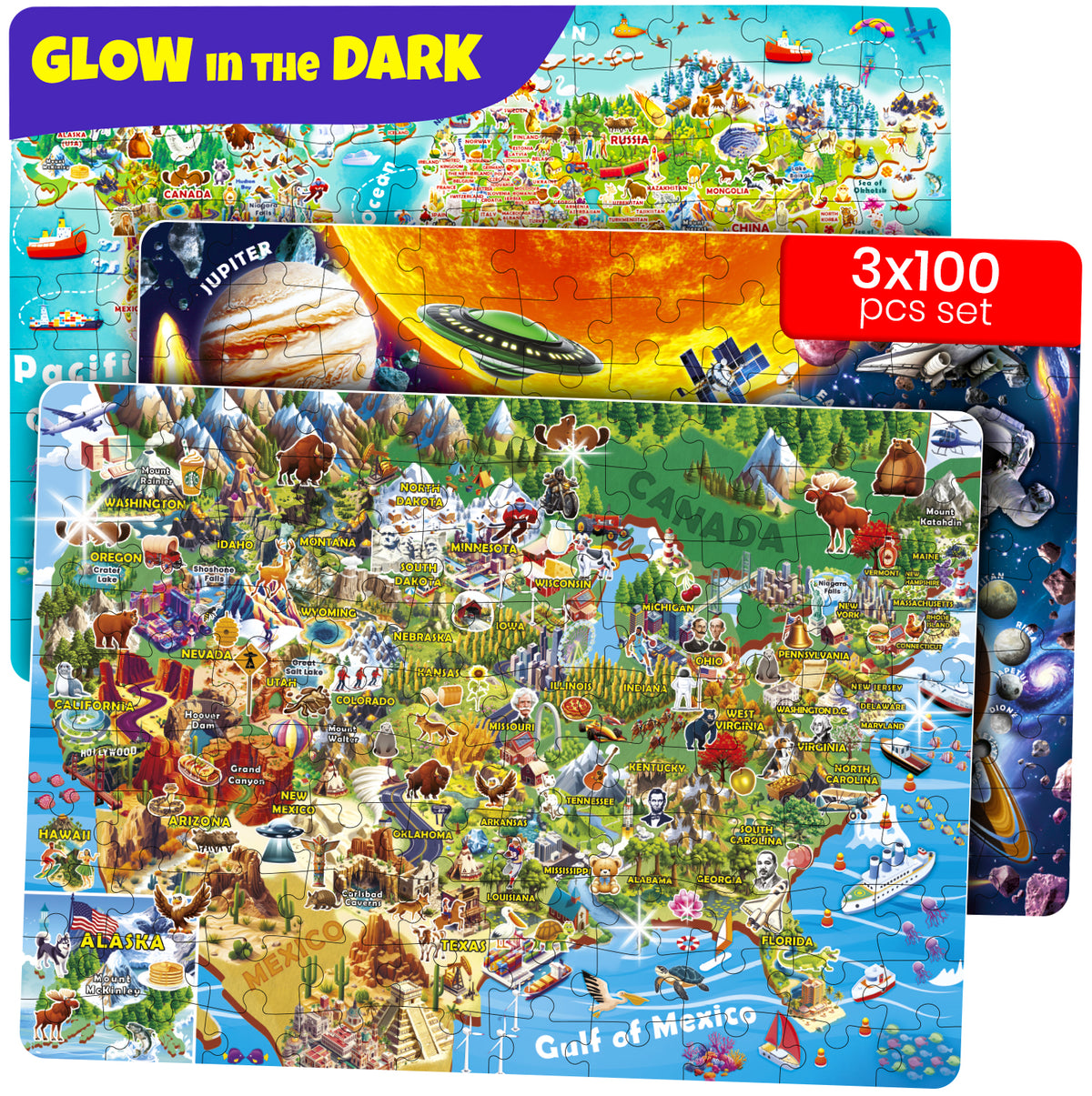 Glow-in-The-Dark Puzzles for Kids