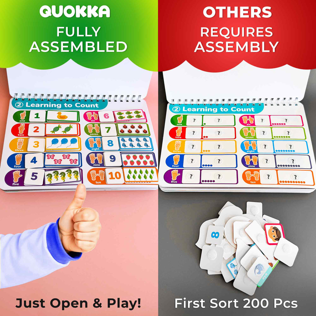 Montessori Busy Book for Toddlers | Activity Book with Interactive Pages