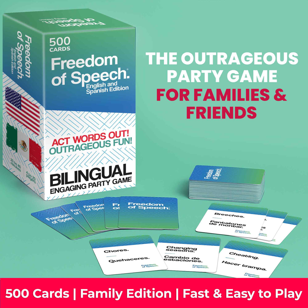 Bilingual Card Game – Fun Spanish & English Family Game
