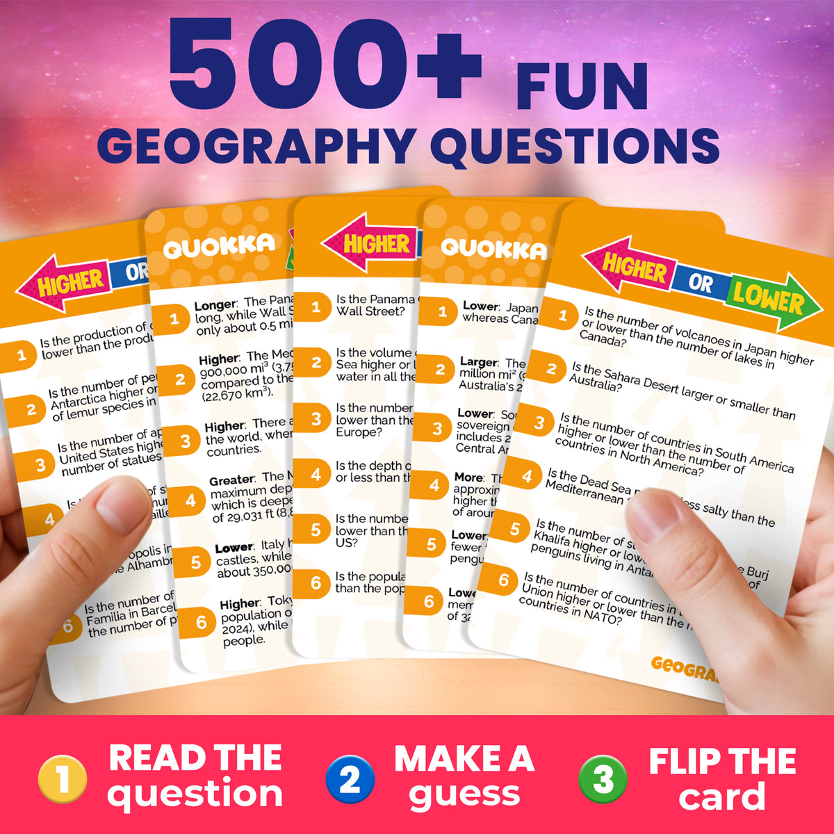 Higher or Lower Geography Family Board Game