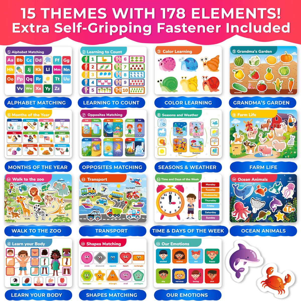 Montessori Busy Book for Toddlers | Activity Book with Interactive Pages