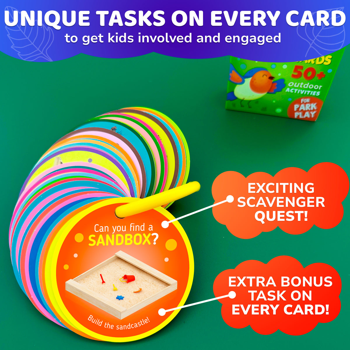 Scavenger Hunt Game for Kids - 50 Cards Activities Outdoor