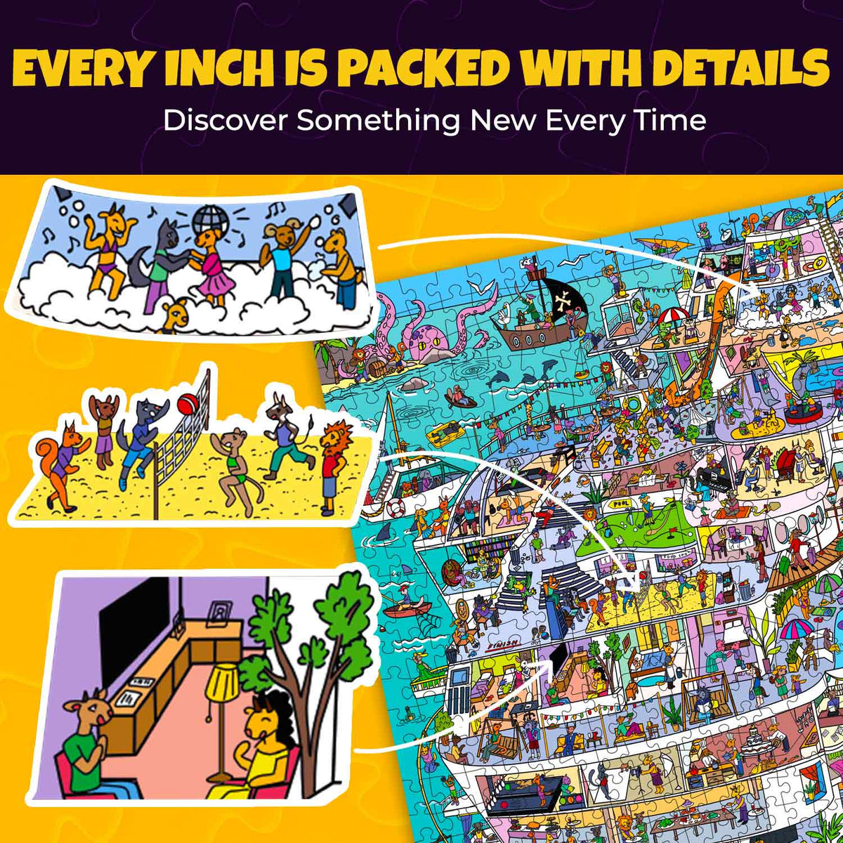 Bundle Set 16x1000 Piece Puzzle for Adults with Secret Tasks