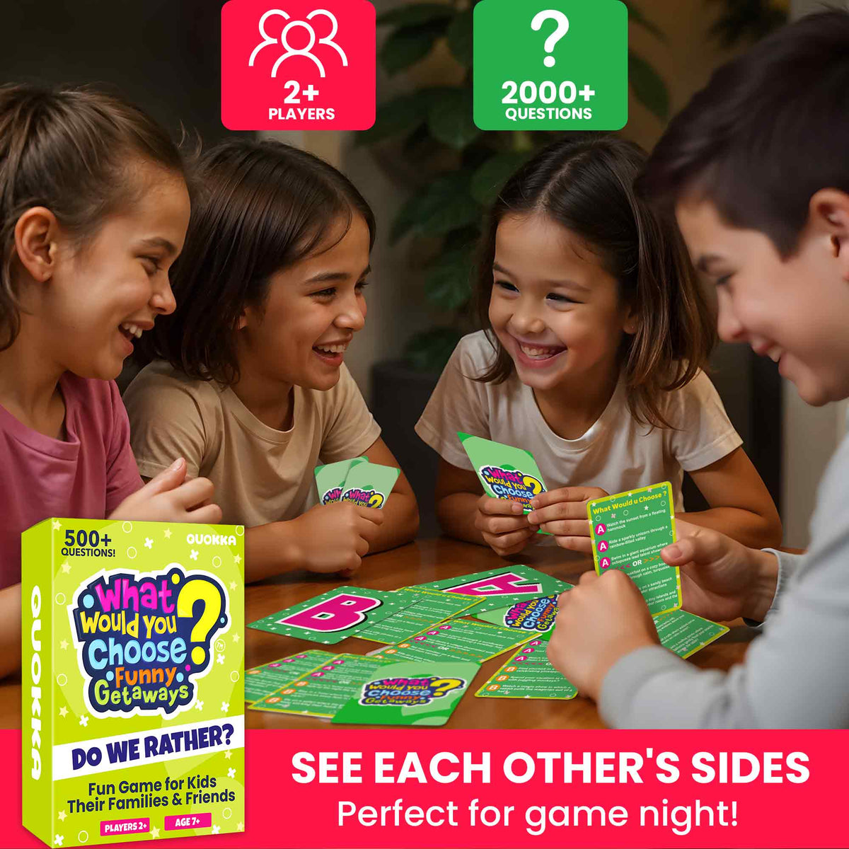 4 Set Card Game What Would You Choose? for Kids & Family