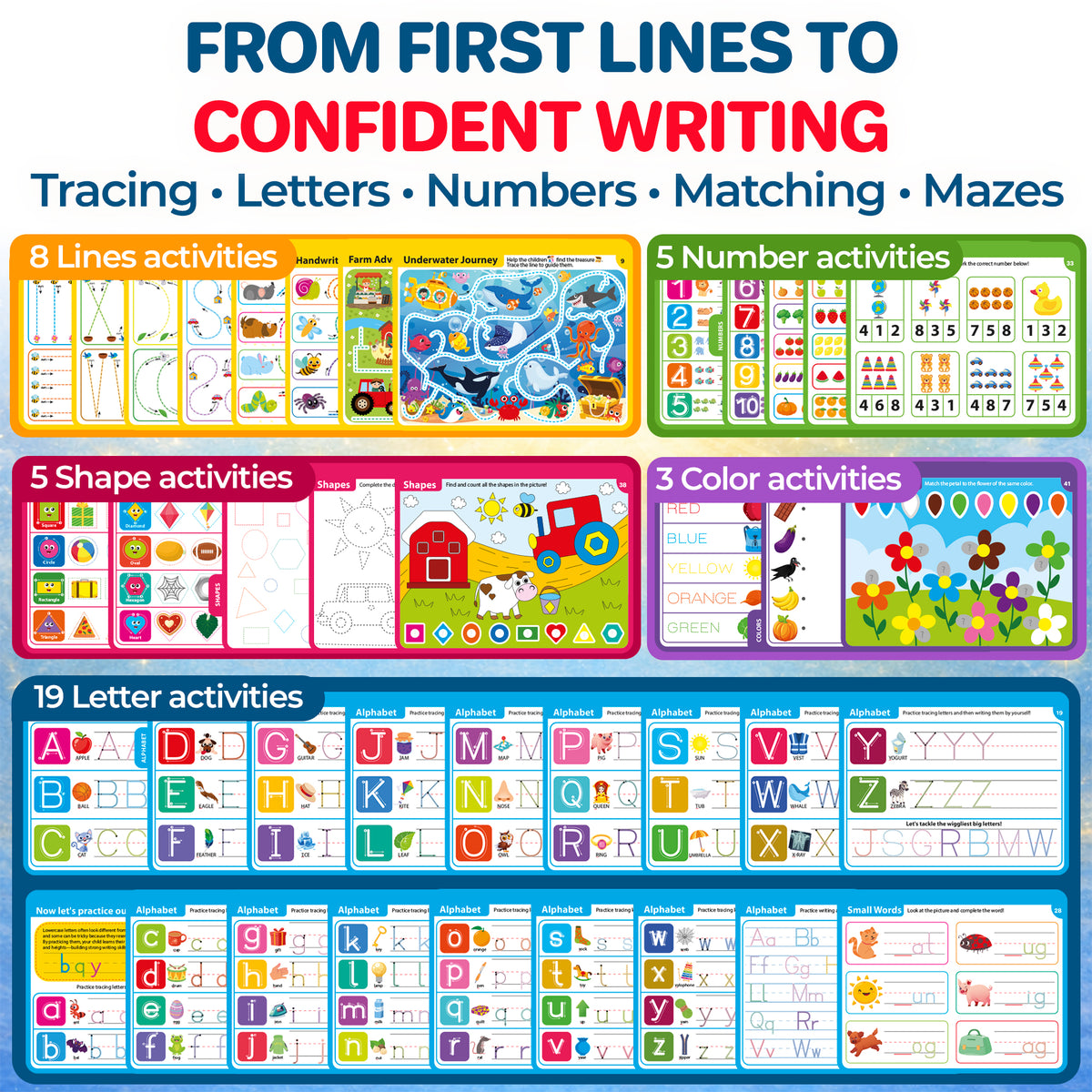 Tracing Books for Kids - Reusable Dry Erase Activity