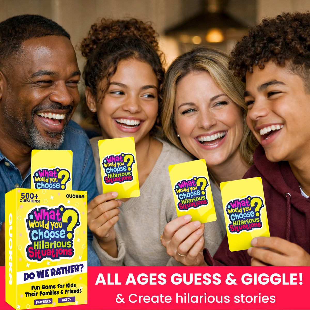 4 Set Card Game What Would You Choose? for Kids & Family
