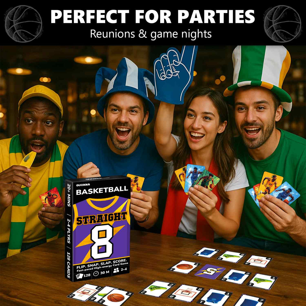 Fast-Paced Basketball Card Game for Kids & Adults