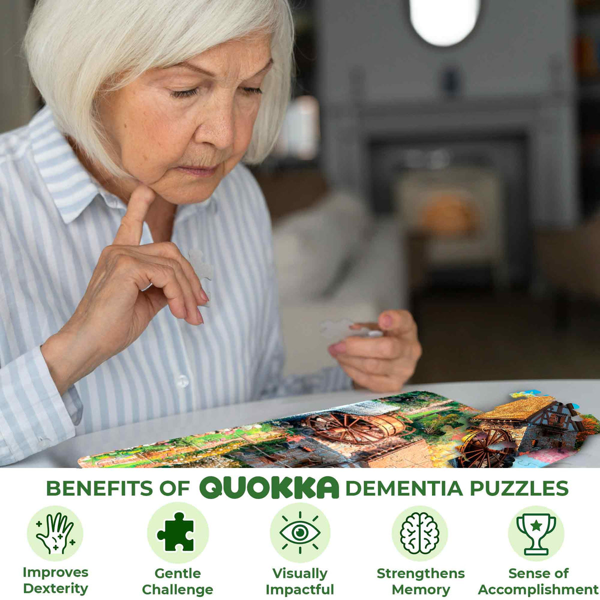 63 Piece Dementia Puzzles for Elderly | Riverside, Cats, and Platform