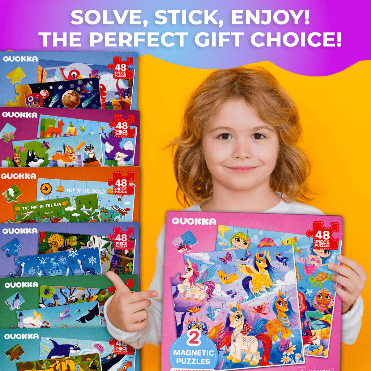Magnetic Book 2x48 Piece Puzzles for Kids