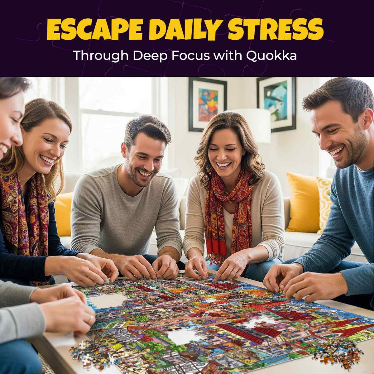 Bundle Set 9x1000 Piece Puzzle for Adults with Extra Fun Challenges