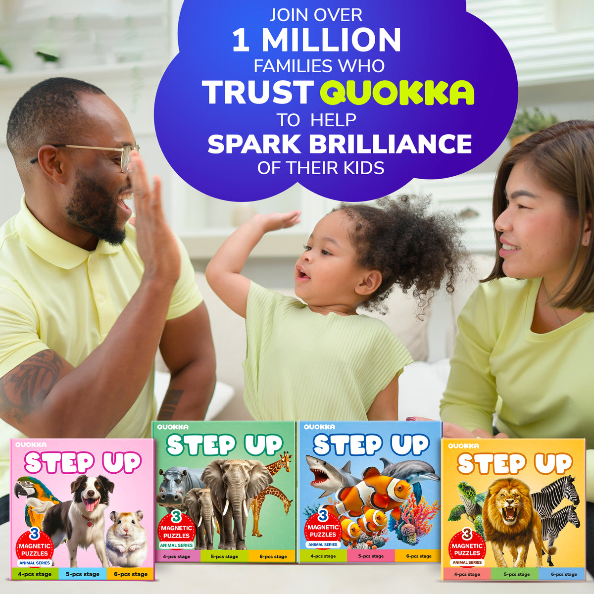 Step Up Magnetic Puzzles for Toddlers - Pets