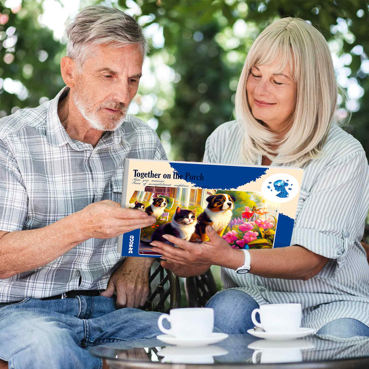63 Piece Dementia Puzzles for Elderly | Riverside, Cats, and Platform