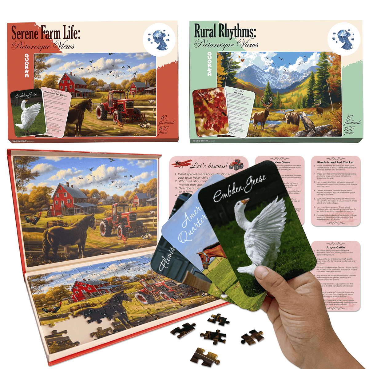 100 Pieces Dementia Puzzles for Elderly 3SET Large Piece Activities Products for Seniors Alzheimers Jigsaw Puzzle Games for Adults Picturesque Views