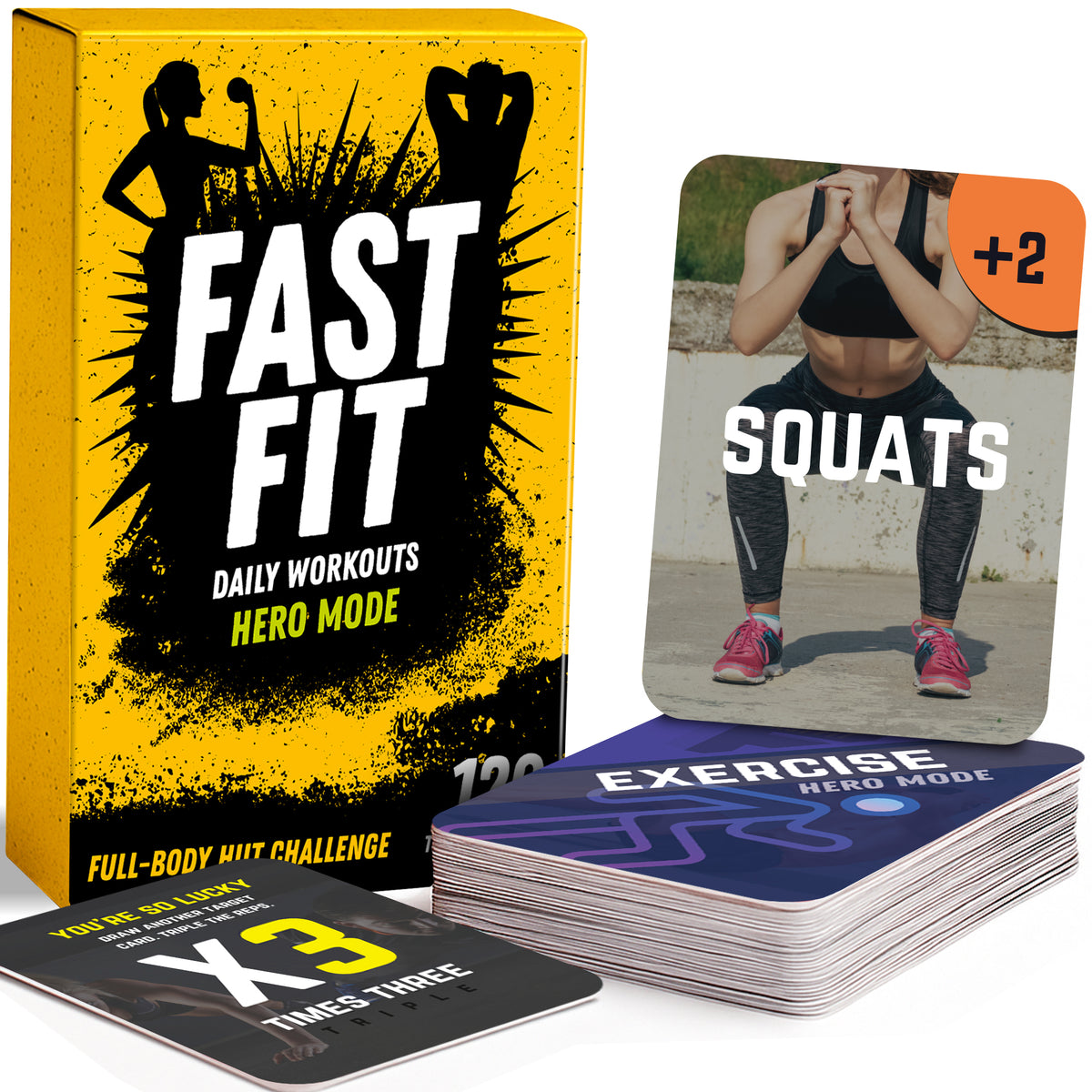 Fast Fit Hero Mode Workout Cards – 120 Fitness Deck for Full Body
