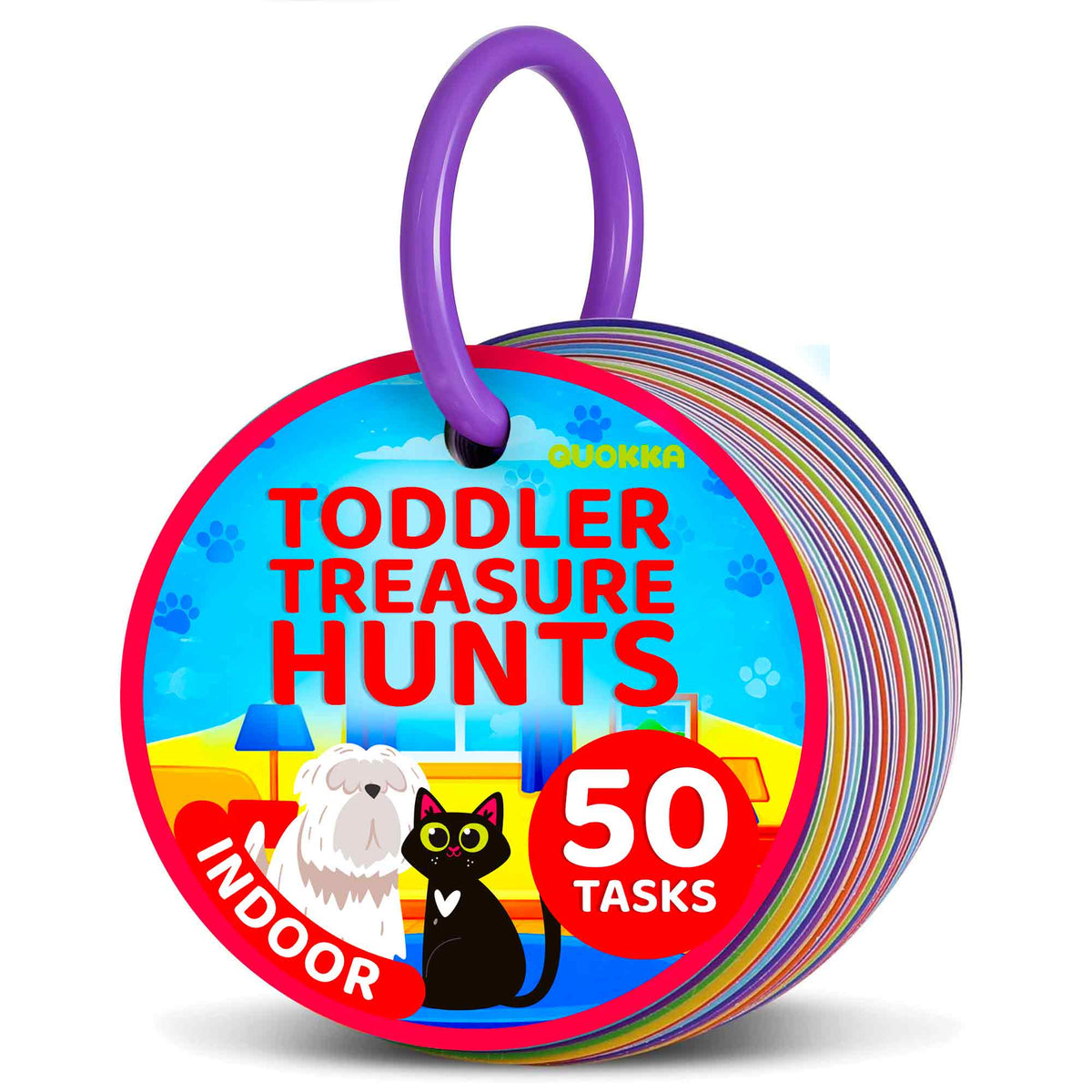 Scavenger Hunt Game for Kids - 50 Activities Cards with Pets