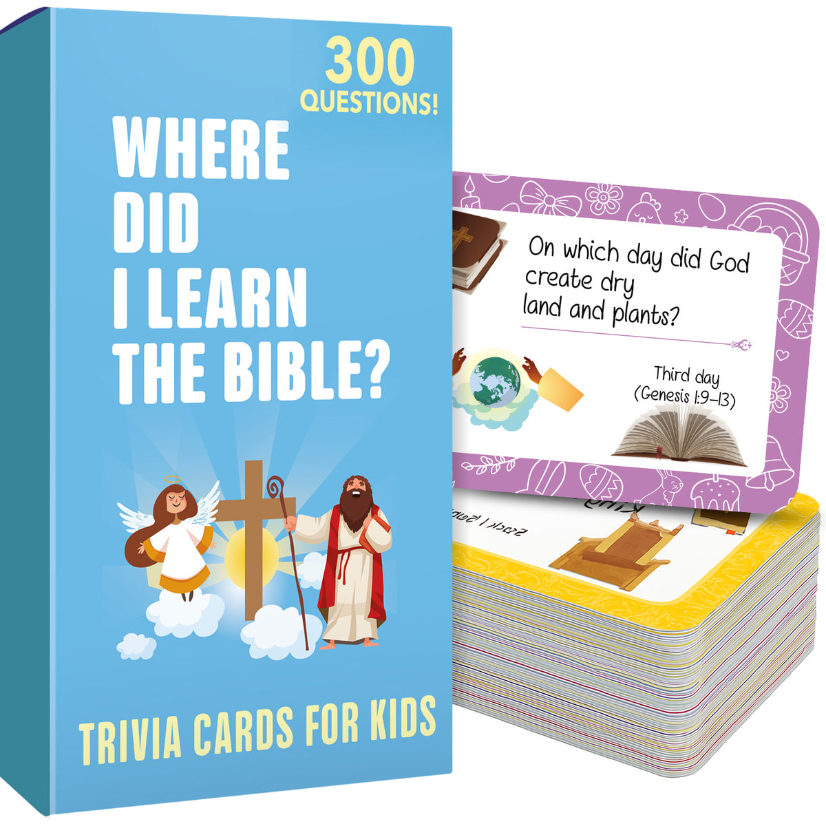 Bible Trivia Game - 300 Engaging Questions for Kids & Families