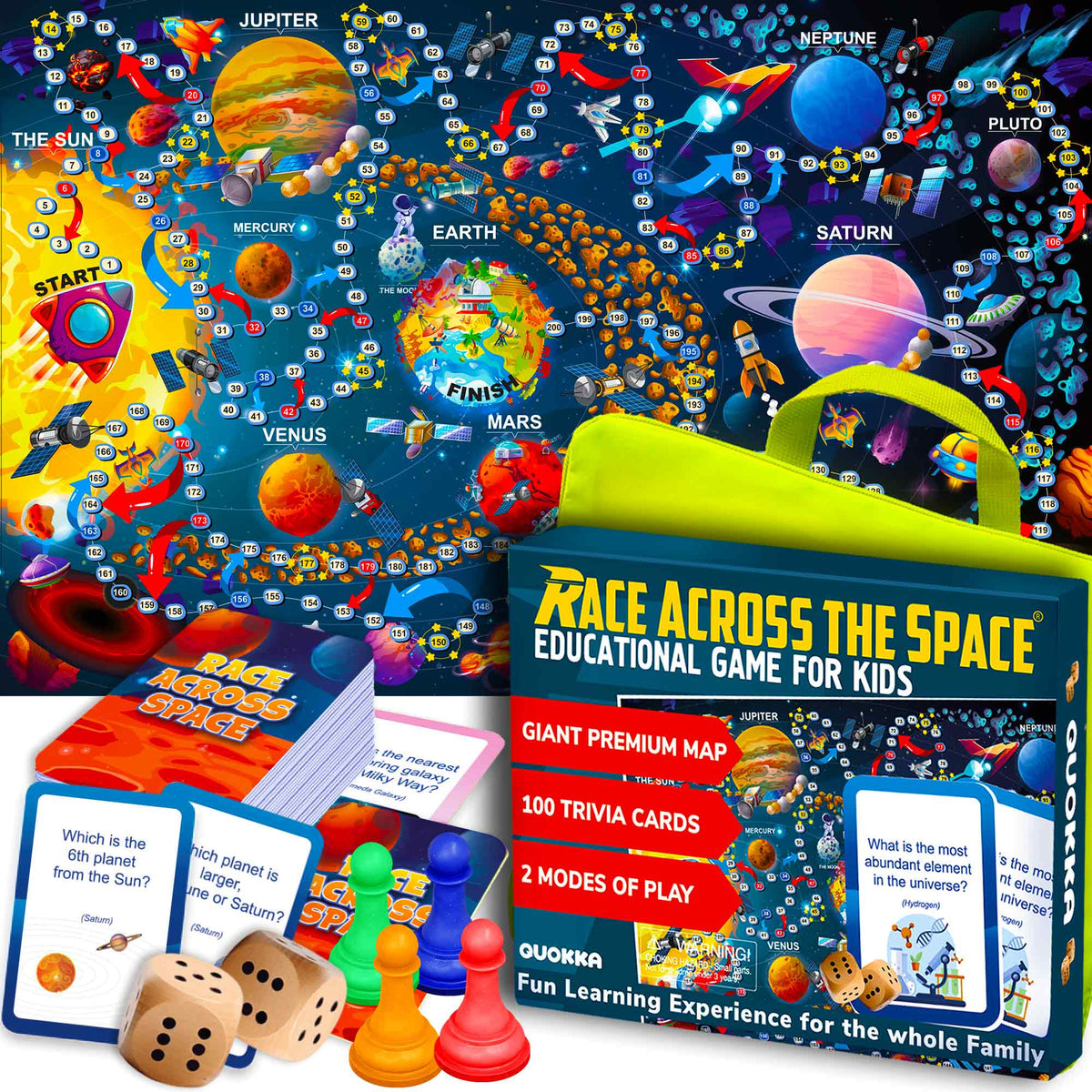Race Across the Space for Kids 8-12 | Space Board Game