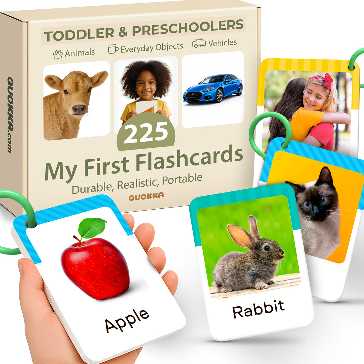225 Flash Cards for Toddlers 1-3 | Alphabet & First Words