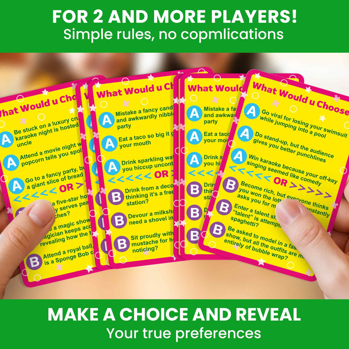 Card Game What Would You Choose? Hilarious Situations for Family