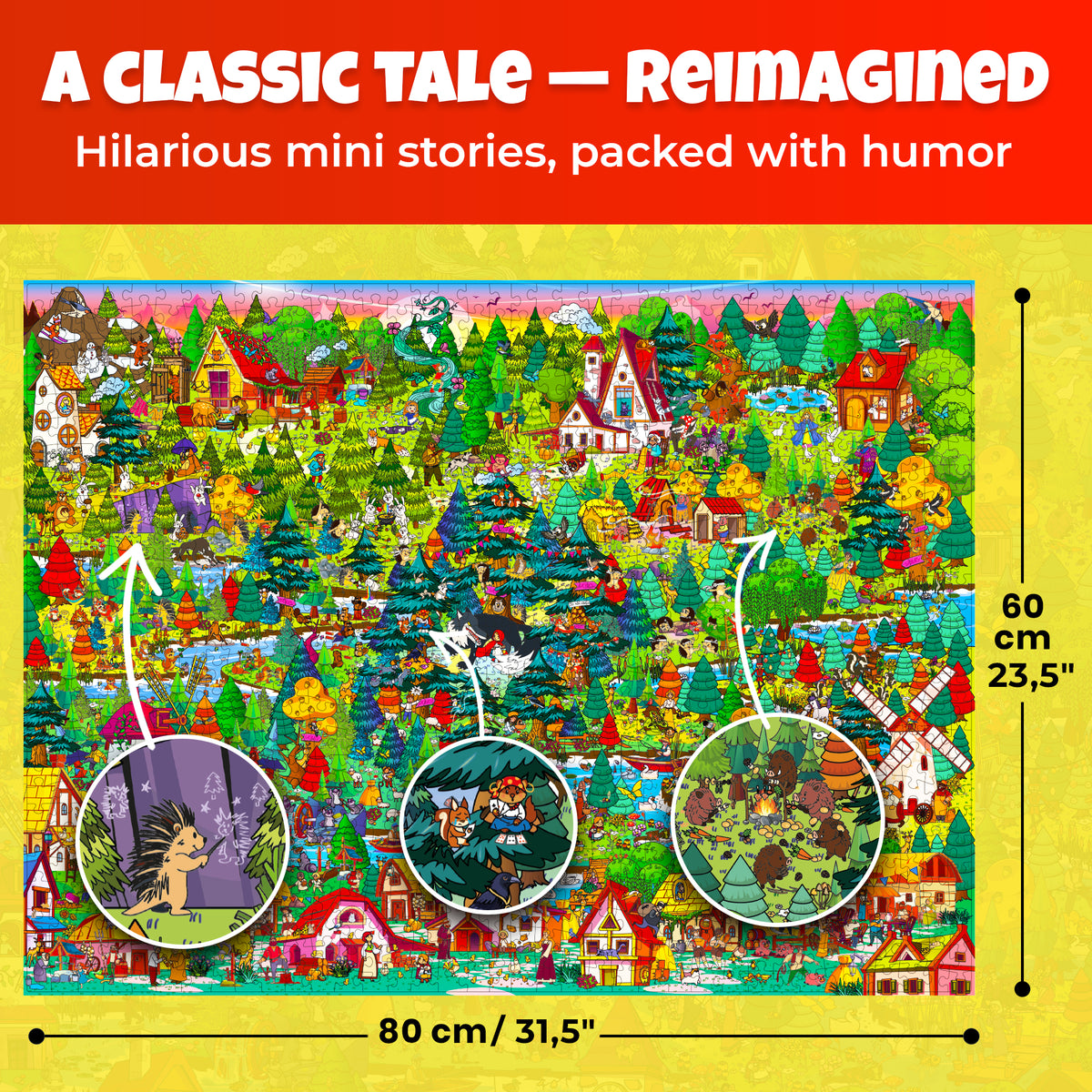 1000 Pcs Puzzle for Adults with Hidden Tasks | Red Riding Hood
