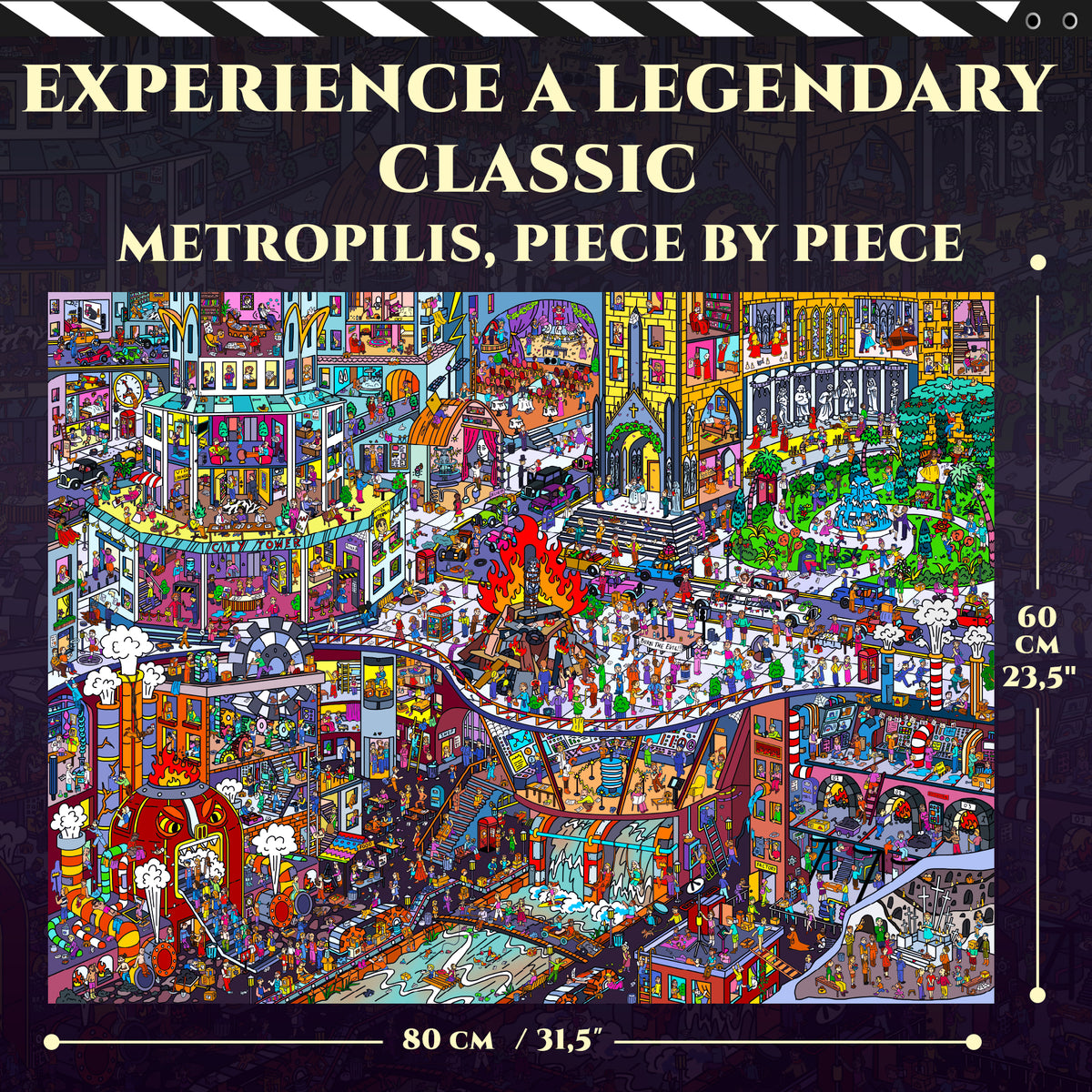 1000 Pcs Puzzle for Adults with Hidden Tasks | Metropolis 1927