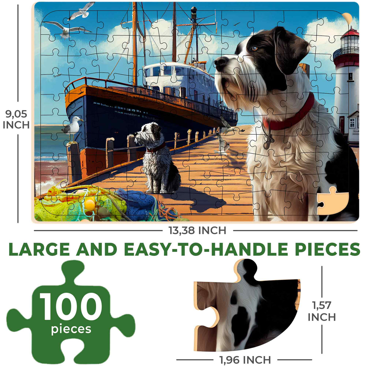 100 Pcs Dementia Puzzles for Elderly | 3 Alzheimers with Animals