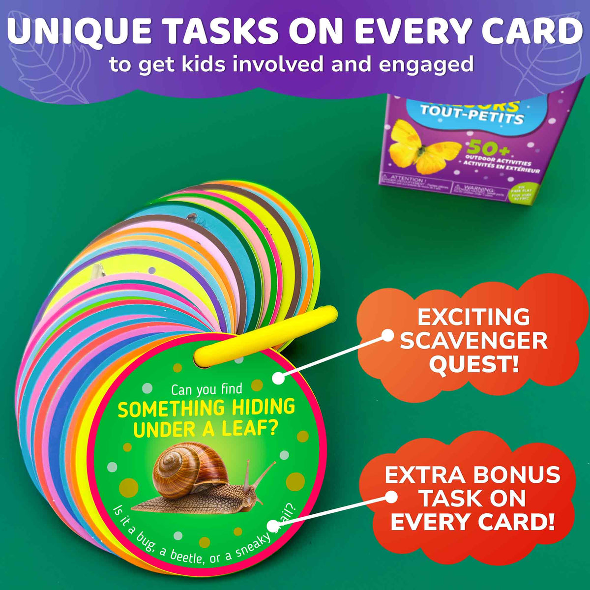 Scavenger Hunt Game for Kids - 50 Cards Activities Outdoor L.2