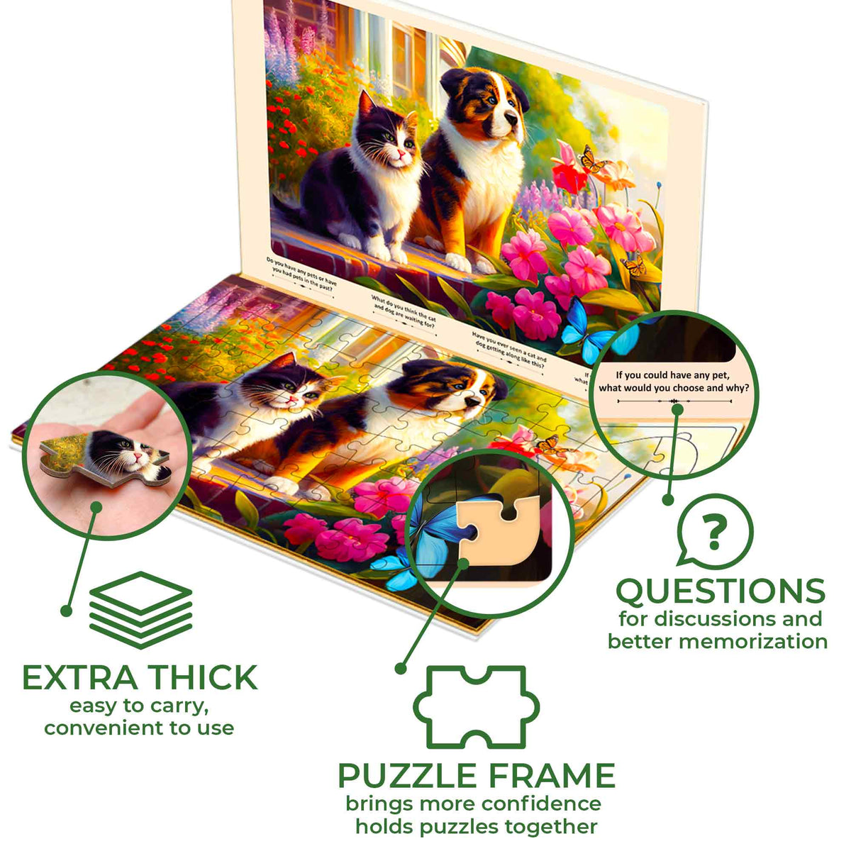 63 Piece Dementia Puzzles for Elderly | Riverside, Cats, and Platform