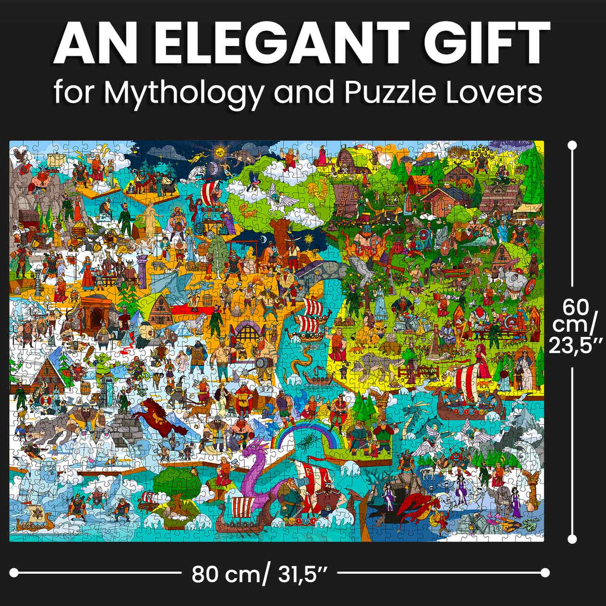 Bundle Set 6x1000 Piece Puzzle for Adults with Extra Fun Challenges