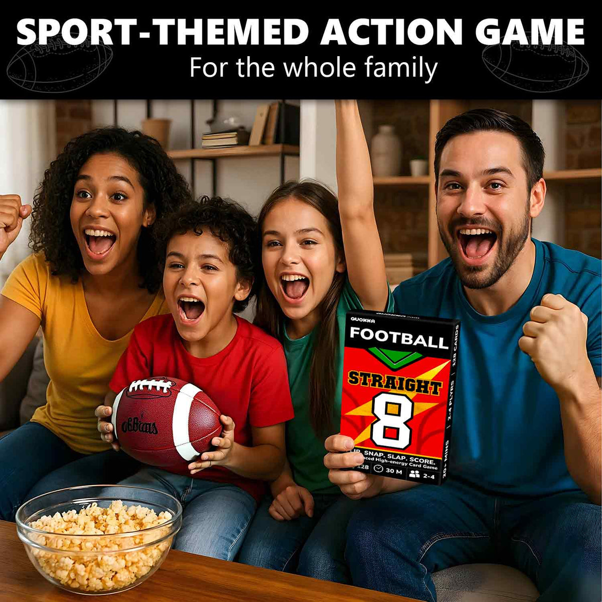 Fast-Paced Football Card Game for Kids & Adults