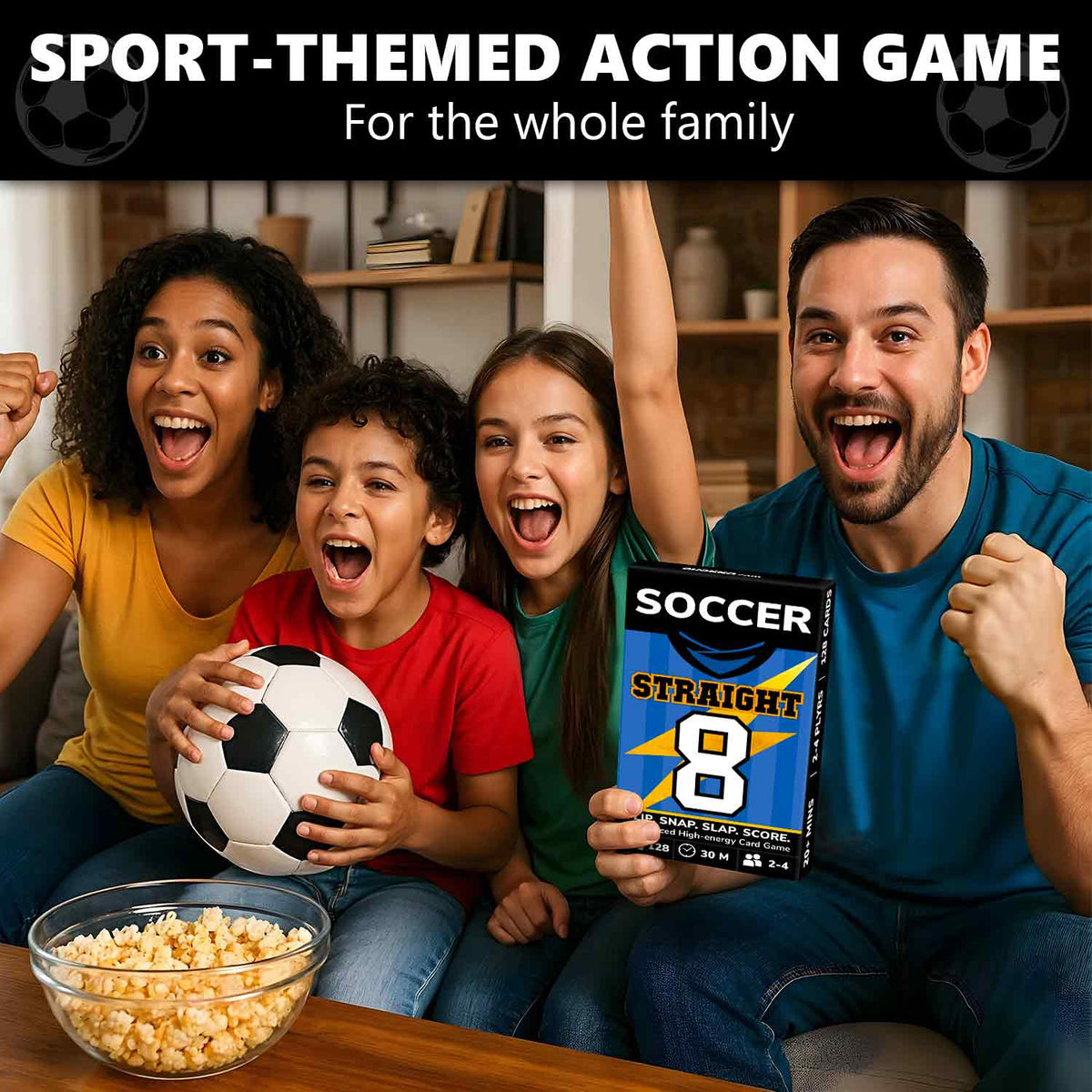 Fast-Paced Soccer Card Game for Kids & Adults