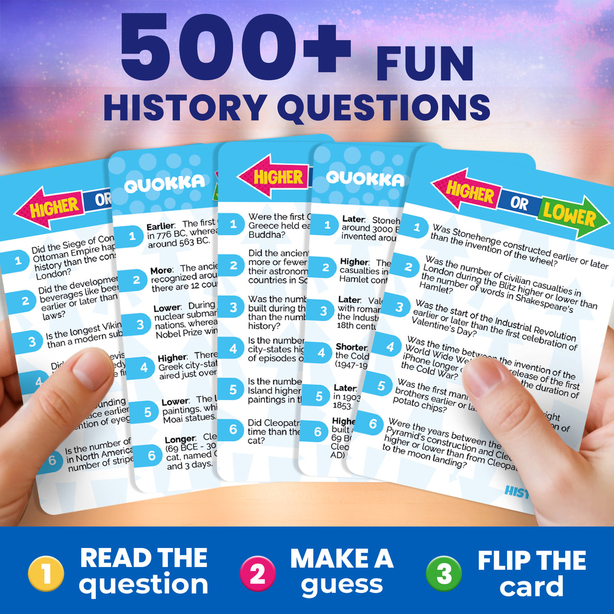 Higher or Lower History Board Game for Kids
