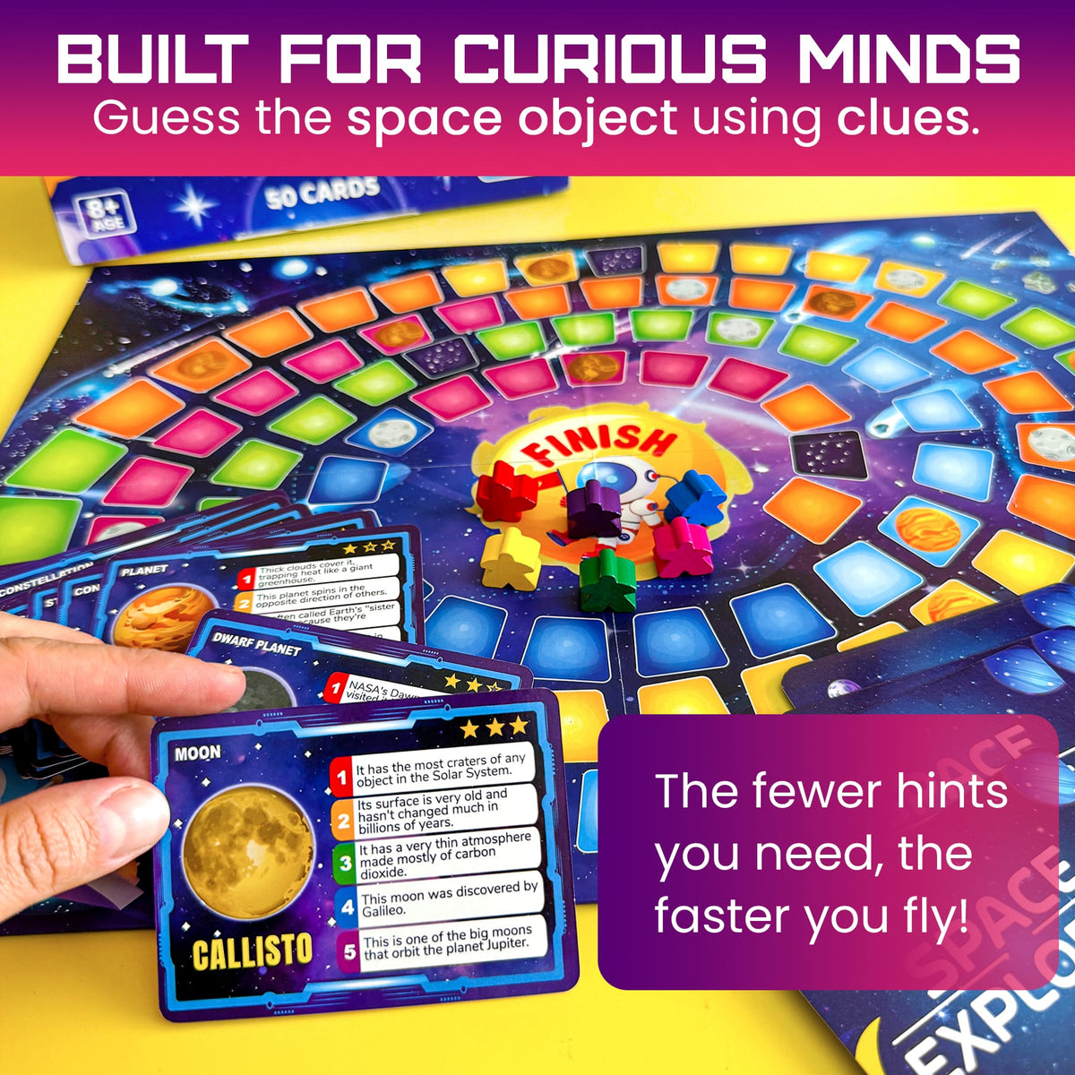 Fun Space Trivia Game with 50 Cards