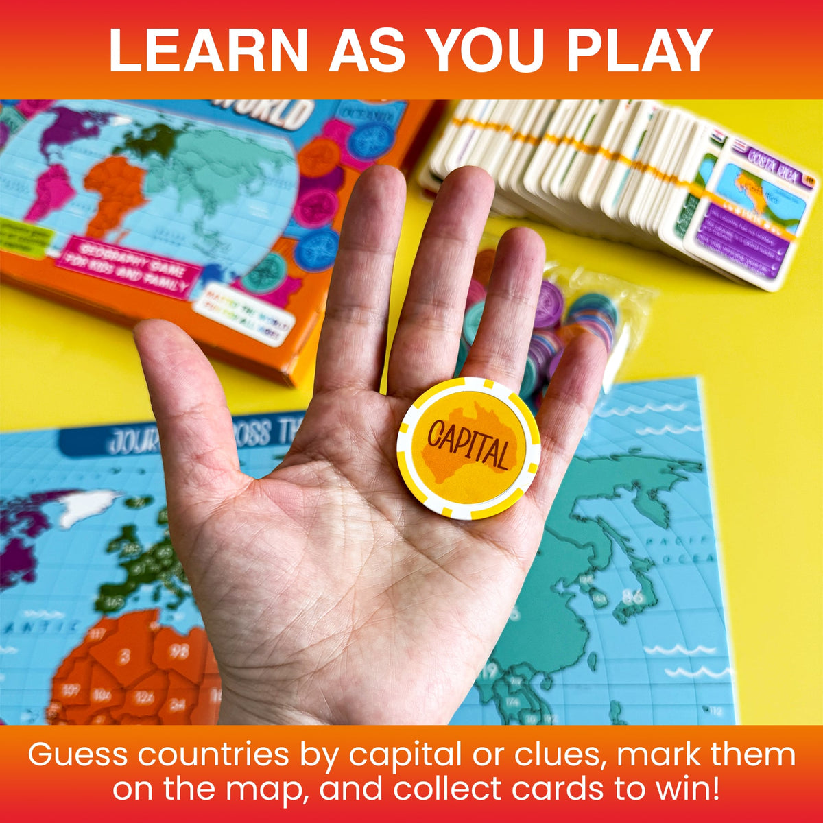 Game with 195 Country Cards