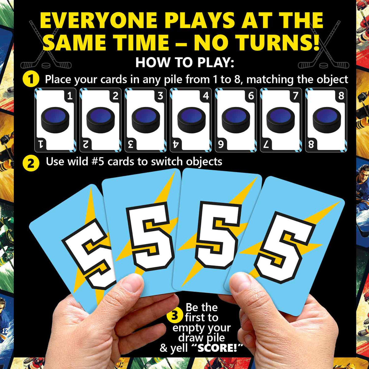 Fast-Paced Hockey Card Game for Kids & Adults