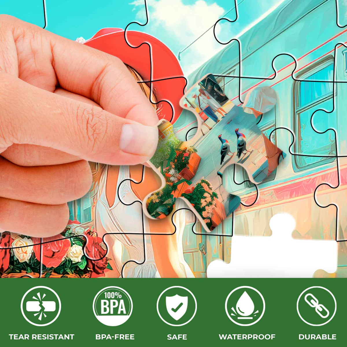 63 Piece Dementia Puzzles for Elderly | Riverside, Cats, and Platform
