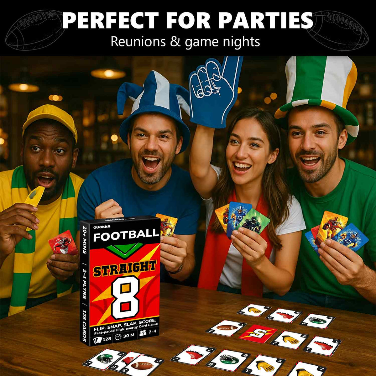 Fast-Paced Football Card Game for Kids & Adults