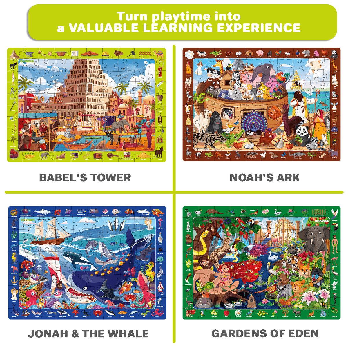 4 Bible Jigsaw Puzzles for Kids