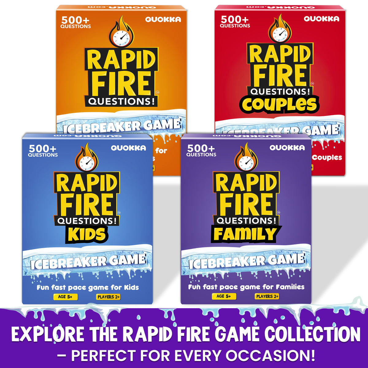 Rapid Fire Family Conversation Cards Game I 95 Cards