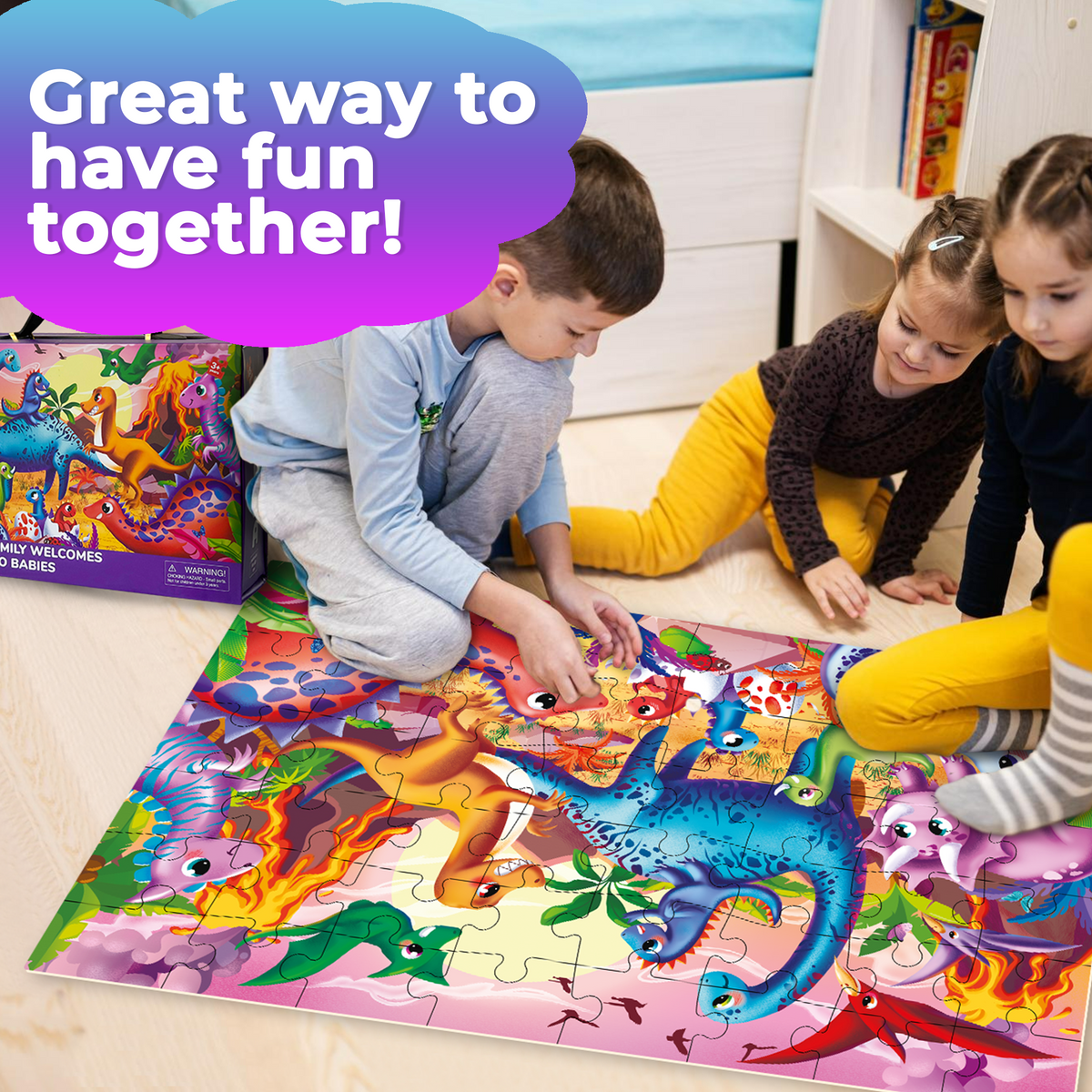QUOKKA 2x3 Floor Giant Puzzles Dinos