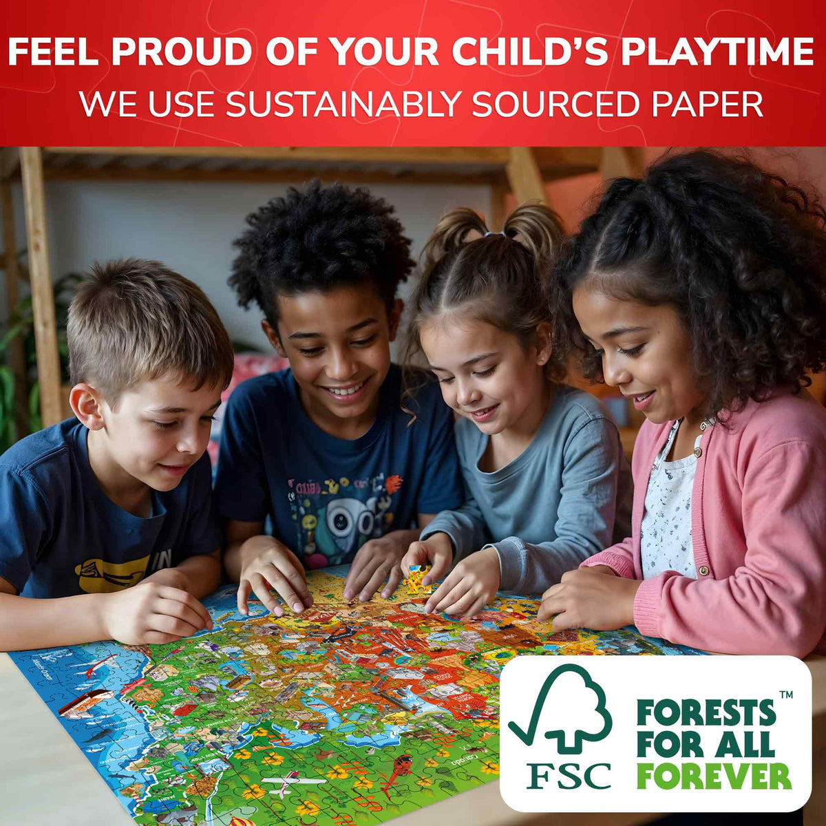 300 Pcs Search & Find Floor Puzzles | Maps & Space