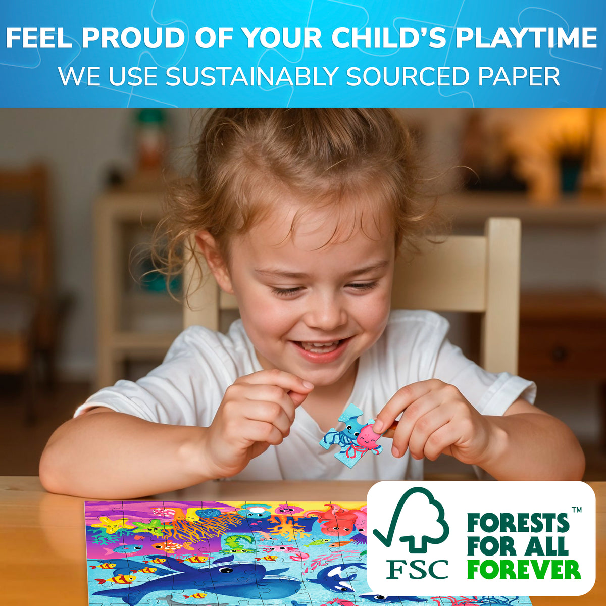 FSC Certified Educational Learning Game for Boys and Girls
