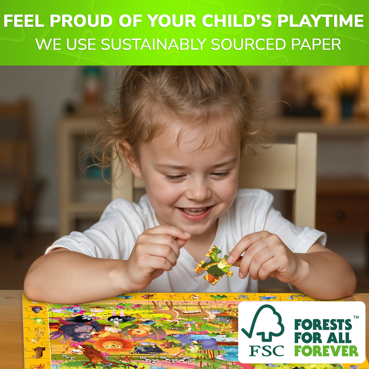 100 Piece Search & Find Puzzles for Kids with Animals, Cars